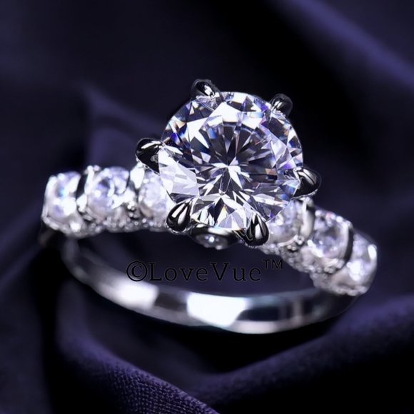 Certified 3ct. t.w. Diamond Brilliant Solitaire Luxury Engagement Wedding Ring - Picture 3 of 17